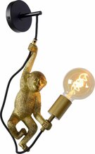 Seinavalgusti Lucide Extravaganza Chimp, 60 W, E27, must/kuldne