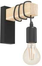 Seinavalgusti Eglo Townshend, 1xE27, 60W, must, FSC sertifikaadiga