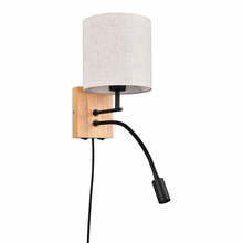 Seinavalgusti Trio Nilam, 1xE27, max 28W, 1xSMD LED, 3,1W, 3000K, 310lm, o18 x 30 cm, beež/naturaalne