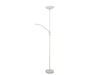 Põrandalamp G.LUX GH-6800, LED, 18W + 5W, 3000K, valge/kroom