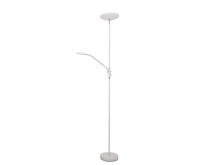 Põrandalamp G.LUX GH-6800, LED, 18W + 5W, 3000K, valge/kroom