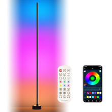 Põrandalamp G.LUX GD-RAINBOW-F, 12W, RGB, 960 lm, dämpatav, must, 141 cm
