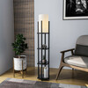 Põrandalamp Opviq Shelf Lamp, 8111, must, metallkorpus