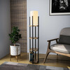 Põrandalamp Opviq Shelf Lamp, 8115, must, metallkorpus