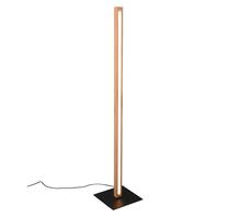 Põrandalamp Trio Bellari, must/naturaalne, kõrgus 115 cm