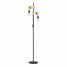 Põrandalamp Eglo Townshend 43516, 2xE27, 10W, 230V, must/naturaalne, 166,5 cm
