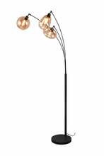 Põrandalamp Trio Lumina, 10 W, E14, must/oranž, kõrgus 200 cm