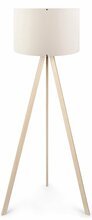 Põrandalamp Opviq AYD-1524, 60 W, E27, kreem, tamm