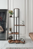 Põrandalamp Opviq KS-11114, 1xE27, 40W, 230V, pähkel/must