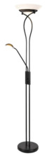 Põrandalamp Rabalux Gamma Trend 4554, 2xE27/15W + 1xG9/40W, 230V, must