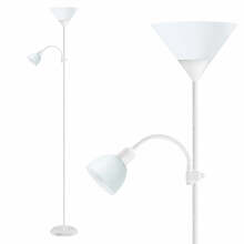 Põrandalamp Platinet, 1xE27/60W, 1xE14/25W, valge