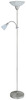 Põrandalamp Rabalux Harmony Lux, 4091, 1xE27 100W + 1xE14 40W, satiinkroom, valge