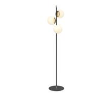 Põrandalamp Maytoni Nostalgia MOD048FL-03G, 3xE14, 40W, must valgete kuplitega