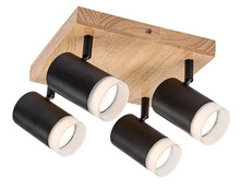 Laeaktsentvalgusti Rabalux Toras 73124, 4xGU10, 5W, 230V, tamm