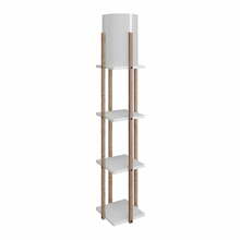Põrandalamp Opviq Nora, 135 cm, valge/naturaalne