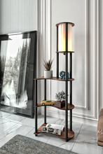 Põrandalamp Opviq KS-11117, 1xE27, 40W, 230V, 140 cm, must/pruun, pähkel