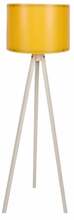 Põrandalamp Opviq 117, 60 W, E27, kollane, MDF korpus
