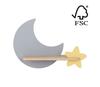 Laste seinavalgusti Candellux MOON, 5W, 230V, hall/kuldne
