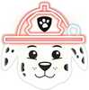 Riputatav neoon LED valgusti Spin Master Marshall OW-130646, Paw Patrol, 40 cm, valge/punane