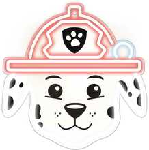 Riputatav neoon LED valgusti Spin Master Marshall OW-130646, Paw Patrol, 40 cm, valge/punane