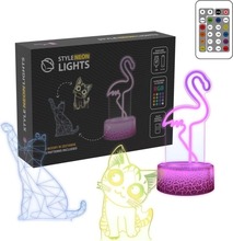 LED dekoratsioon Manta SNL119RGB, 3D loomad, RGB värvid, 20 x 10 cm