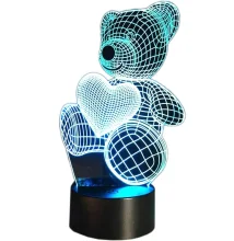LED öölamp karu kujuga, RGB