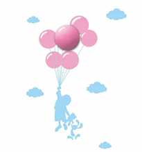 Laste seinavalgusti Milagro Balloons, 0,6W LED, 3xAAA, õhupall