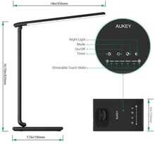 Laualamp LED Aukey T-T10, 12W, 3000-6500K, must, 7 hämardustaset, 5 valgustusrežiimi