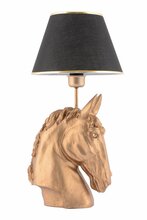 Laualamp Opviq Horse, E27, 60W, must/kuldne