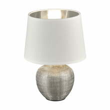 Laualamp Trio Luxor, E14, 40W, 26 cm, valge keraamika ja kangas