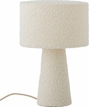 Laualamp Bloomingville Emmie, valge, 30 cm, tekstiilist kuppel