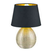 Laualamp Trio Luxor, E27, 60 W, 35 cm, must keraamika ja kangas