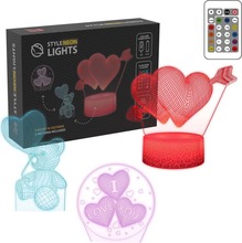 LED dekoratsioon Manta SNL115RGB Heart RGB 3D, 21,7 x 11,4 cm