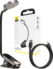 Klambriga lugemislamp Baseus DGRAD-0G, LED, 3W, 4000K, tumehall