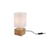 Laualamp Trio Woody, 30 cm, valge/naturaalne, tekstiilist kupliga
