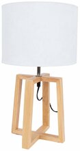 Laualamp Home4You Wooden DH07189, E14, 40W, H44,5 cm, valge