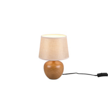 Laualamp Reality Luxor, 1 x E14, max 40W, kreem/puiduvärv, ø18 x 26 cm