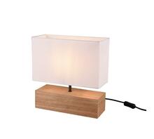 Lauavalgusti Trio Woody, 30 cm, E27, valge/naturaalne, tekstiilkupliga