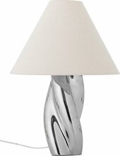 Laualamp Bloomingville Silva, hõbedane, 49 cm, tekstiilist kuppel
