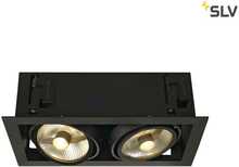 Sisseehitatav valgusti SLV Kadux 1, 75W, GU10, IP20, must