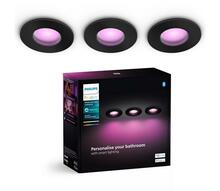 Süvistatav laelamp Philips Hue Xamento, 3x4,2W, GU10, RGBW, IP44, must, komplekt 3 tk