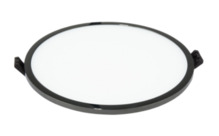Süvistatav LED valgusti LEDLIFE CHROMO SLIM, 8W, 3000K, ümmargune, 88 mm, must kroom