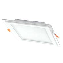 Sisseehitatav klaasist LED valgusti Vestalight, 18 W, 4000 K, IP40, 20 x 20 cm