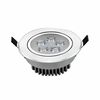 Süvistatav LED valgusti Tope Lens, 5 W, 3500K, IP40, ümmargune, hõbedane, 11 x 4 cm