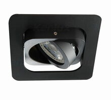 Süvisvalgusti Kanlux Alren DTL-B, GU10, IP20, 220V/12V, 9,9 x 9,9 x 2,5 cm, must