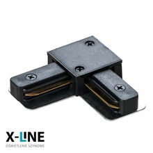 Elektriühendus siinide jaoks DPM X-Line, nurgaühendus, must