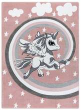 Vaip Hakano Tinies Pony, 190 x 140 cm, valge/roosa/hall