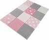 Vaip Conceptum Hypnose W1019 213HFT1268, 200 x 100 cm, valge/hall/roosa