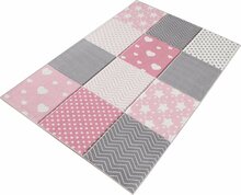 Vaip Conceptum Hypnose W1019 213HFT1268, 200 x 100 cm, valge/hall/roosa