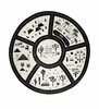 Vaip Conceptum Hypnose Black City 876CHL1048, 140 x 140 cm, valge/must